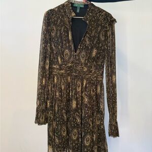 Elegant Black and Gold Women's Dress